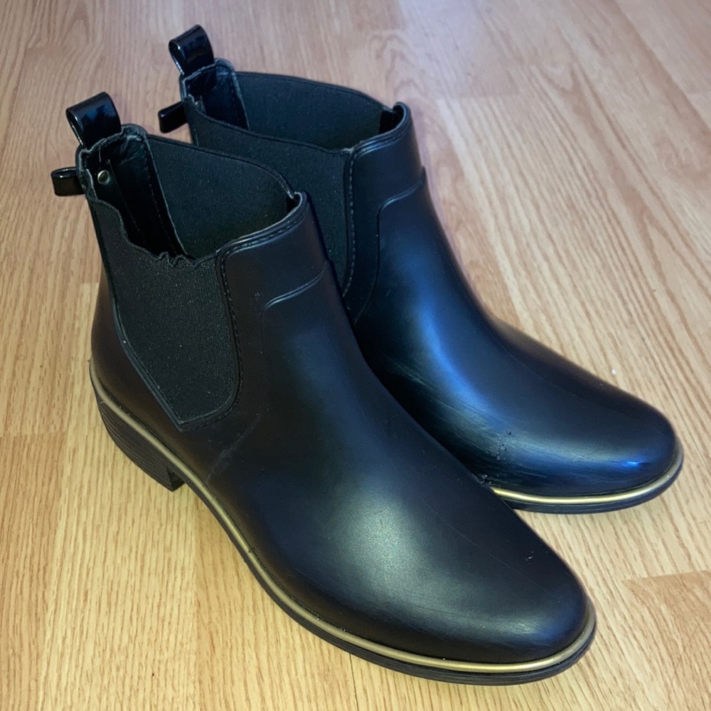 Black Kate Spade Rain Boots like new